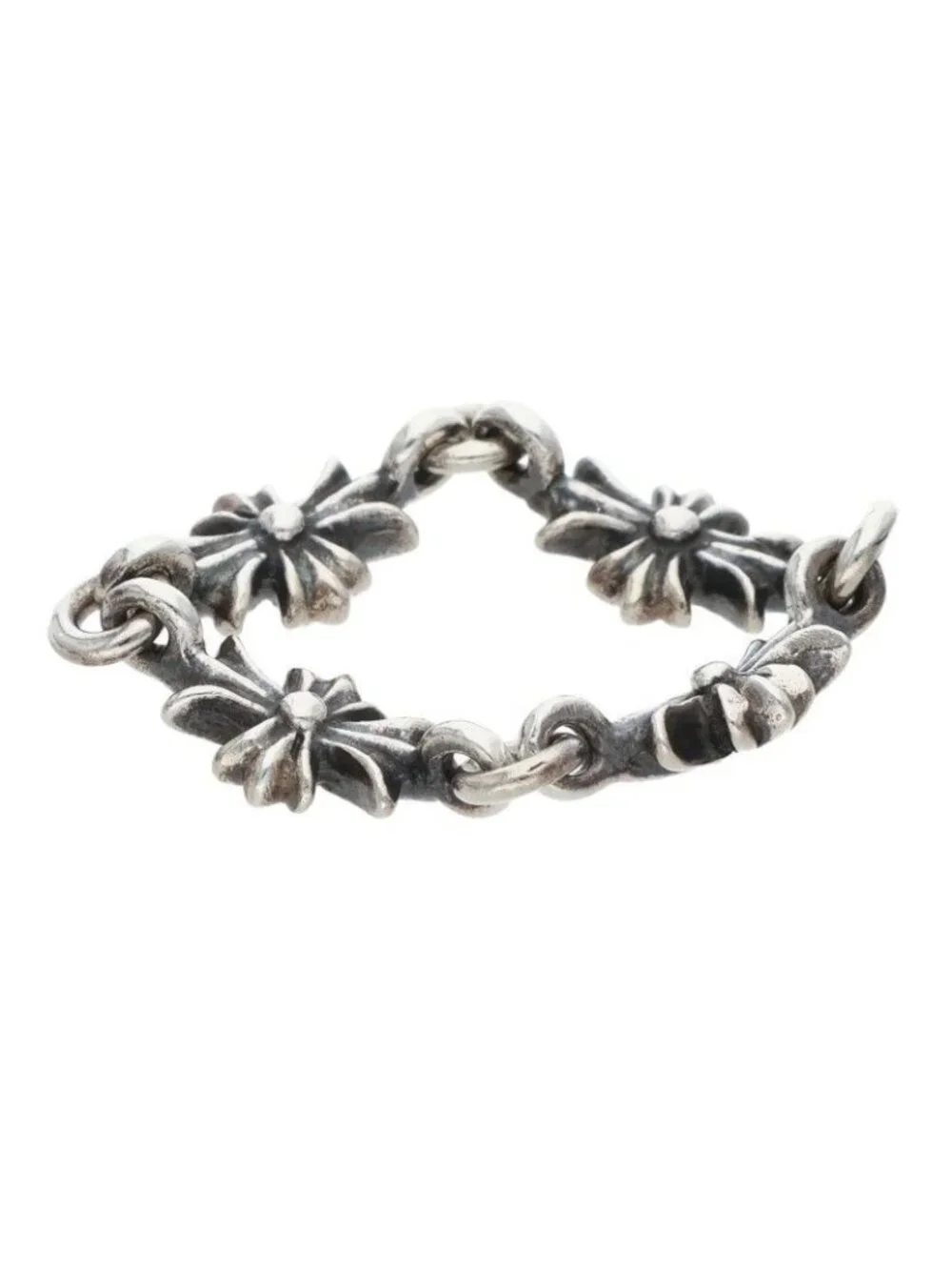 Chrome Hearts Ring Tny CH Pls Dia Tiny Ech Plus Diamond Silver